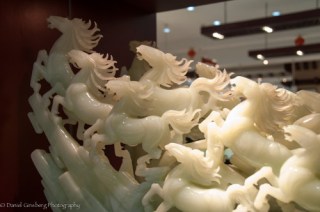 Jade horse carving.